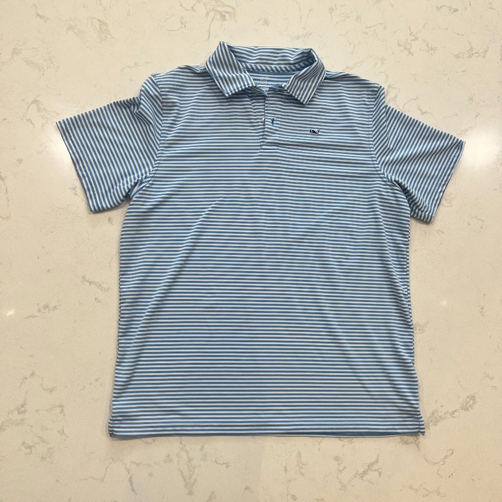 Vineyard Vines Boys' Bradley Stripe Sankaty Polo Yacht Boys XL